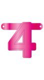 Cijfer 4 Banner Magenta