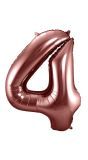 Cijfer 4 Bronzen Folieballon 86cm