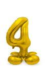 Cijfer 4 Goud met Standaard 72cm