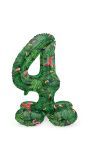 Cijfer 4 Jungle Staande Folieballon