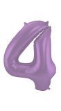 Cijfer 4 Metallic Paars Folieballon 86cm