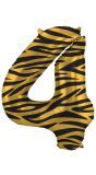 Cijfer 4 Tiger Chic Folieballon