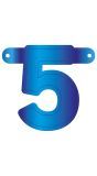 Cijfer 5 Banner Blauw