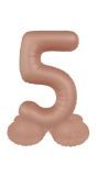 Cijfer 5 Folieballon Staand Vintage Roze 41 cm