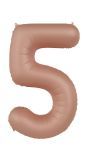Cijfer 5 Folieballon Vintage Roze 86 cm