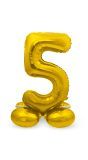 Cijfer 5 Goud met Standaard 72cm