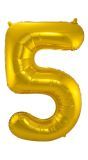Cijfer 5 Gouden Folieballon 86cm