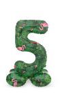 Cijfer 5 Jungle Kleine Staande Folieballon