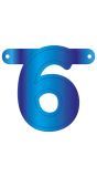 Cijfer 6 Banner Blauw