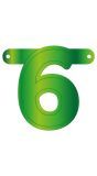 Cijfer 6 Banner Lime Groen