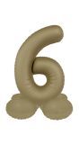 Cijfer 6 Folieballon Staand Goud 41 cm