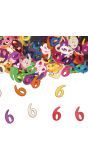 Cijfer 6 Tafeldecoratie Sierconfetti Verjaardag