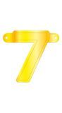 Cijfer 7 Banner Geel