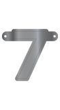 Cijfer 7 Banner Metallic Zilver