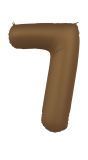 Cijfer 7 Folieballon Bruin 86 cm