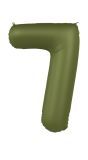 Cijfer 7 Folieballon Olijfgroen 86 cm