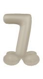 Cijfer 7 Folieballon Staand Crème Wit 72 cm
