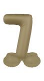 Cijfer 7 Folieballon Staand Goud 72 cm