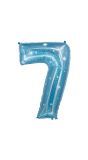 Cijfer 7 Galatic Aqua Folieballon 101cm