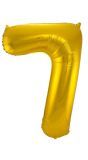Cijfer 7 Gouden Folieballon 86cm