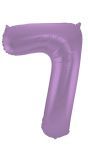 Cijfer 7 Metallic Paars Folieballon 86cm