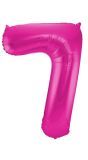 Cijfer 7 Roze Folieballon 86cm