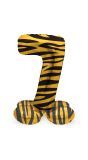 Cijfer 7 Tiger Chic Staande Folieballon