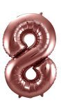 Cijfer 8 Bronzen Folieballon 86cm