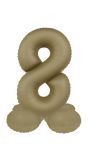 Cijfer 8 Folieballon Staand Goud 72 cm