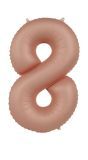 Cijfer 8 Folieballon Vintage Roze 86 cm