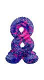 Cijfer 8 Paarse Paint Splash Staande Folieballon
