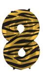 Cijfer 8 Tiger Chic Folieballon