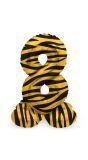 Cijfer 8 Tiger Print Kleine Staande Folieballon