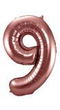 Cijfer 9 Bronzen Folieballon 86cm