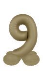 Cijfer 9 Folieballon Staand Goud 41 cm