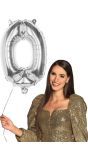 Cijferballon 0 Zilver