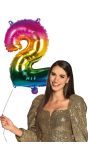 Cijferballon 2 Regenboog