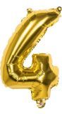 Cijferballon 4 Goud