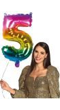 Cijferballon 5 Regenboog