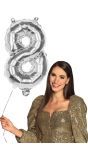 Cijferballon 8 Zilver