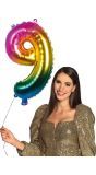 Cijferballon 9 Regenboog
