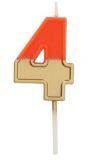 Cijferkaars 4 Oranje/Goud