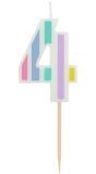 Cijferkaars 4 Pastel Vibes Meerkleurig
