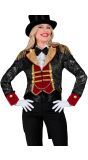 Circus Pailletten Jas Zwart Rood Vrouwen