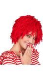 Clown Fuzzy Rode Pruik