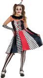 Clown Jurk Pierrot Dames Zwart Wit Rood