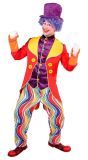 Clown Rood met Regenboog Broek Man