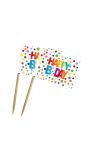 Cocktail Prikkers Happy Bday Stippen 50 Stuks