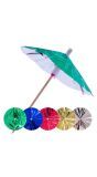 Cocktail Prikkers Metallic Parasols 15 Stuks