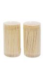 Cocktail Prikkers Naturel 200 Stuks 6,5cm set Van 2
